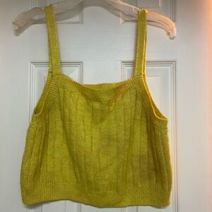 Wild Fable Yellow Knit Crop Top